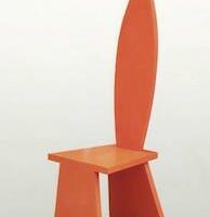FISCH - sedia in legno massiccio dipinta con pigmenti naturali